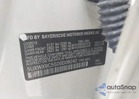 2013 BMW X3 xDrive28I from USA, damaged, VIN 5UXWX9C55D0D08242